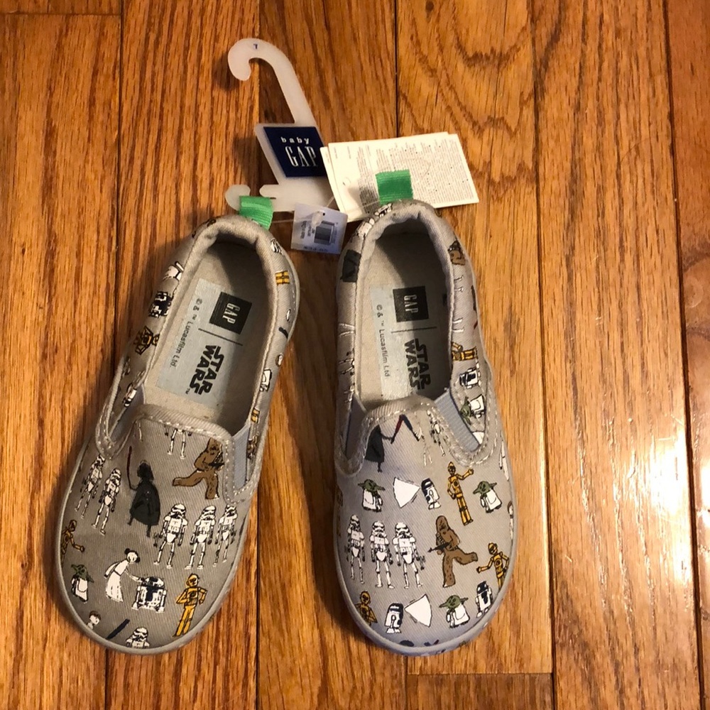 NWT Gap kids Star Wars slip on sneakers